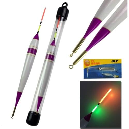 1Pcs #1-#3 LED Fishing Floats 4g-11g Balsa Wood Lighting Electronic Fishing Float Rock Saltwater Sea Luminous Fishing Bobber