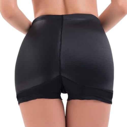 Popular Black Women Sexy Boyshorts Solid Fake Hip Panties Push Up Knickers False Bum Hip Padded Panties Butt Enhance Buttocks