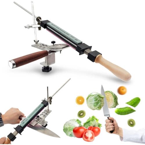 New fixed knife sharpener 4-piece whetstone professional grinding tool fixed angle white corundum sharpening system