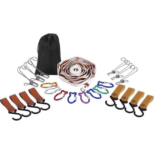Campsite Storage Strap Camping Accessories, Outdoor Equipment Tent Lanyard Travel Clothesline Travel Tent Hanging Gear