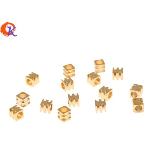 Cordial Design 200Pcs 3*3MM Jewelry Accessories/Hand Made/Genuine Gold Plating/Copper Beads/Jewelry Findings Components/DIY Bead