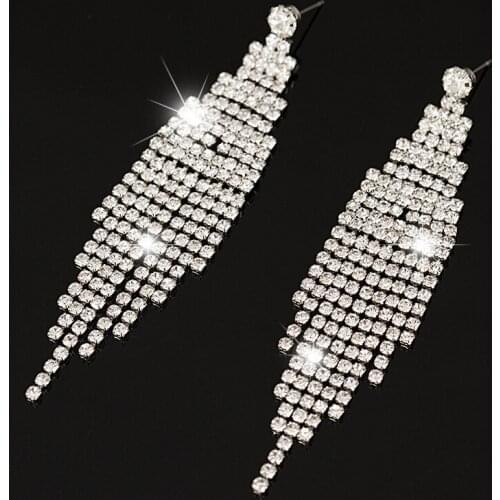 YFJEWE Austrian Crystal Silver color Earrings For Women Outstanding New Statement Jewelry Wedding Earrings For Brides #E156