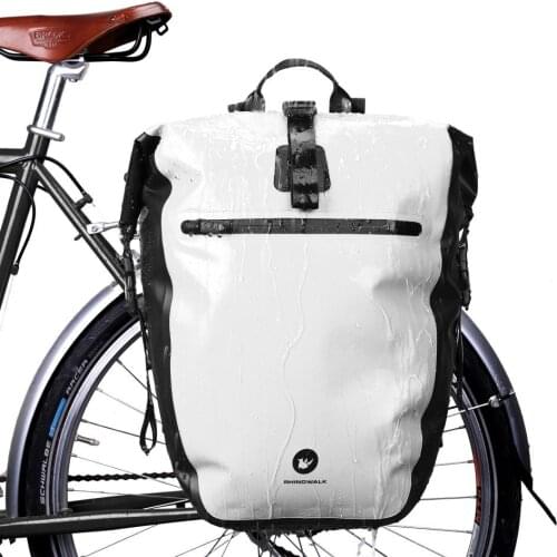 Rhinowalk Pannier Bag Bike Bag Waterproof Luggage Rear Rack Bag Multifunctional Bicycle Backpack Capacity 20-27L Bag For Bicycle