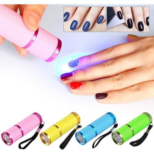 Led Lamp Nail Light for UV Light Portable Nail Polish Dryer Mini Flashlight Torch for Nail Art Manicure Tools 4 Colors To Chose