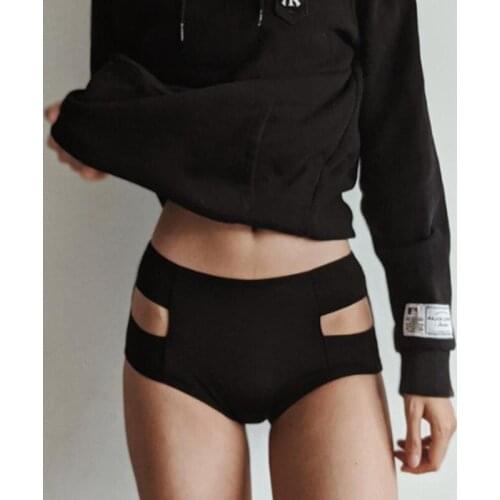 Solid Color Ice Silk Seamless Womens Underwear Sports Fitness Hollow Out Panties Sexy Breathable Crotch Cotton Briefs Lingerie