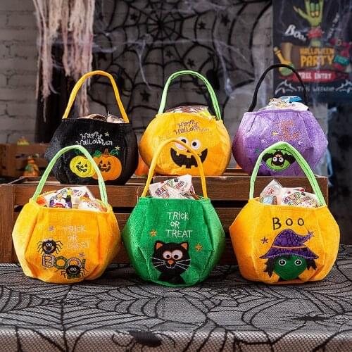 Halloween Decoration Candy Bag Kindergarten Children Trick Or Treat Party Happy Haloween Party Decor For Home 2021 Pumpkin Party