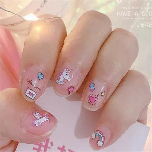 Unicorn Nail Stickers Temporary Tattoo Stickers Unicornio Art Sticker Unicorn Party Decoration Kids Gift Toys Nail Accessories