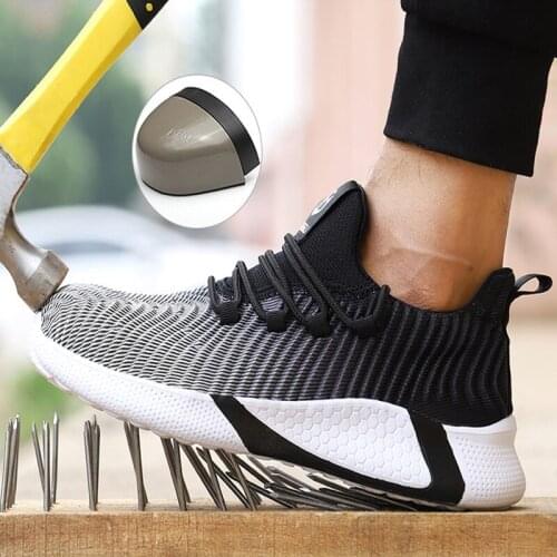 Safety Shoes Men Women Steel Toe Boots Indestructible Work Shoes Lightweight Breathable Composite Toe Men EUR Size 36-46