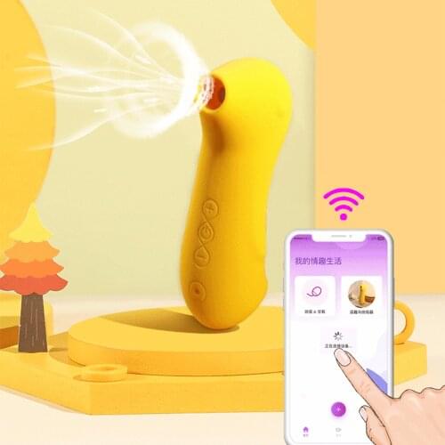 Bluetooth APP Sucking Vibrator for Women Vagina Blowjob Oral Clitoris Stimulator Nipple Sucker Erotic Sex Toys for Adult SexShop