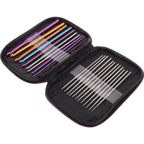 1 Set Durable Handle Crochet Hook Needles Knitting Knit Yarn Weave Crafts