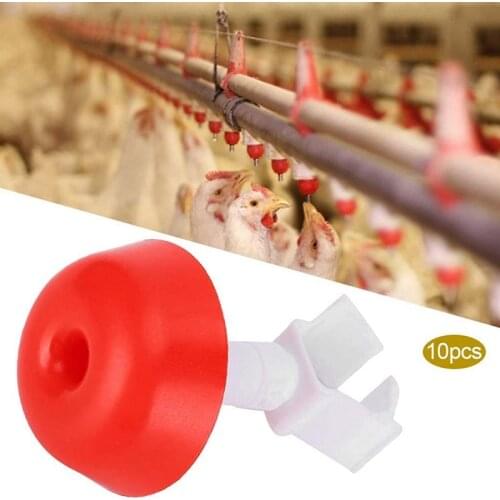 10Pcs Poultry Chicken Drinker Hanging Cups Chick Automatic Waterers Drinking Fountain for Farm Accessories