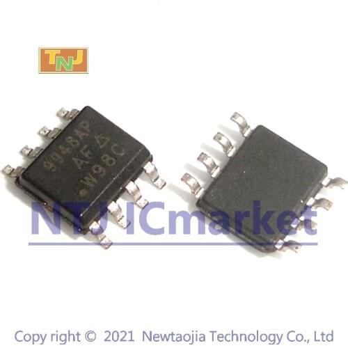 10 PCS SI9948AEY SOP-8 SI9948A SI9948 9948A SI9948AEY-TI-E3 Dual P-Channel 6 0-V (D-S) MOSFET Transistor Chip IC