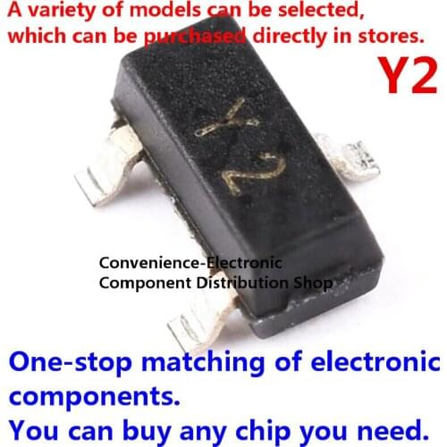 100PCS/PACK MMBT8550 SS8550 SMD Y2 Screen Printing Y2 High Current SOT-23 NPN SMD Transistor Low Power Transistor IC