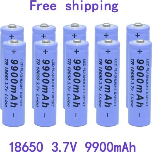 1865. bateria de alta qualidade.9900.mah 3.7v.18650 baterias li-ion bateria recarregavel para lanterna tocha + frete gratis