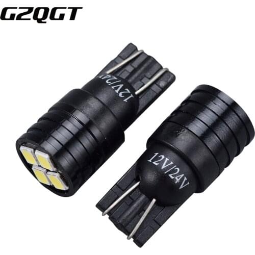 2PCS 194 t10 led w5w car bulbs 3030 4smd Nonpolarity auto reading side wedge license plate led lights lamp vehicle 12V 24V