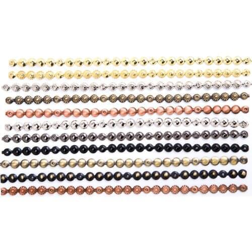 20Meters/Lot Upholstery Nail Strips 11mm Brass Nickel Upholstery tacks Sofa bedside brass tap Bronze Decorative Nail Trims Tapes