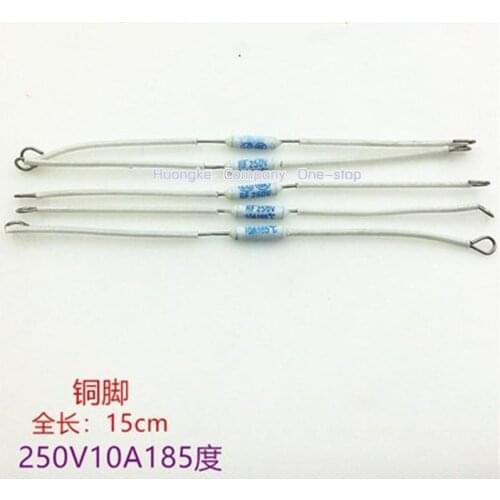 5pcs/lot 10A185 degree insurance tube 250V RF250V10A185 degree C