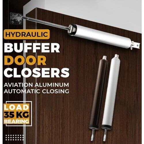 Automatic Hydraulic Buffer Door Closers Device Adjustable Buffer Force Load Up To 35kg Stop At Any Position Within 100 Degrees