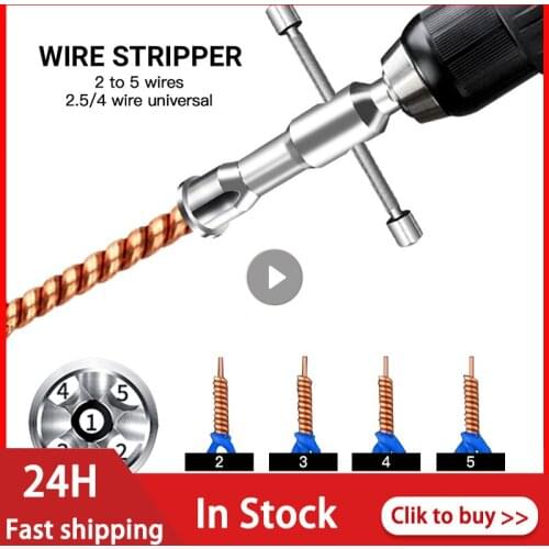 Automatic Cable Peeling Wire Stripper Twisted Wire Tool Twisting Connector Electrician Stripping Artifact Connector Hand Tools