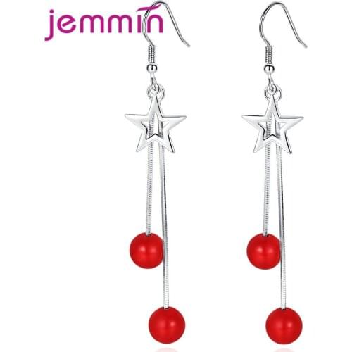 Big Promotion Lovely Design Style Bridal Earrings Bright Tassel High Quality 925 Sterling Silver Drop Earrings For Women/Lady