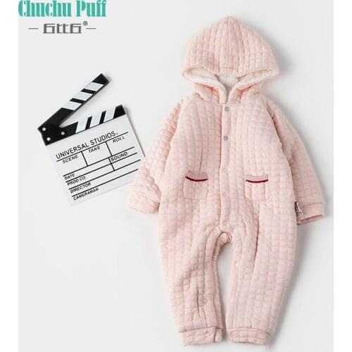 Baby clothing Boy Girls Clothes Long Sleeves Cotton Newborn toddler rompers cute Infant bear new born winter Hoodie romper 0-18M