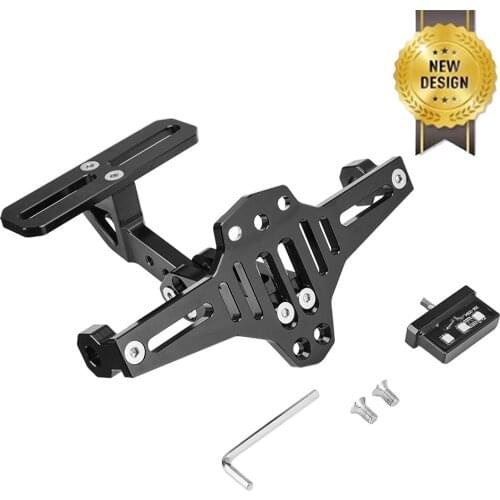 For Yamaha MT09 MT07 License Plate Holder Universal Motorcycle Frame Bracket LED Light For Honda CB599 919 400 CBR600 R1 R1200GS