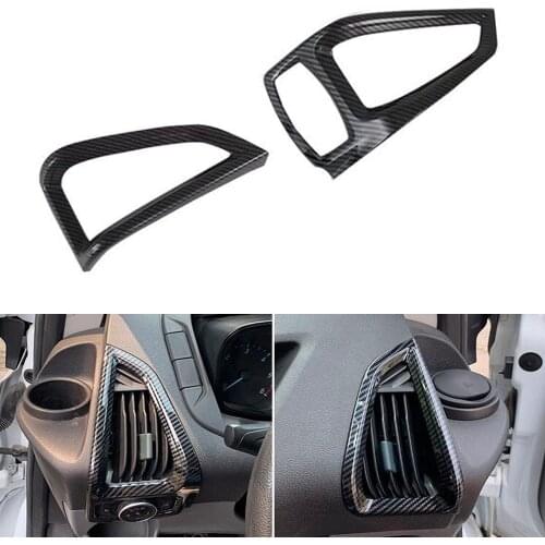 For Ford Transit 2017 Ford Tourneo 2016 Car Dashboard Side AC Air Vent Frame Trim Styling ABS Car Accessories