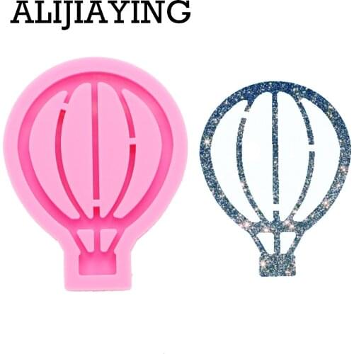 DY0087 DIY Shiny hot air balloon keychain silicone mold epoxy resin molds for jewelry Polymer Clay Candy Chocolate Moulds