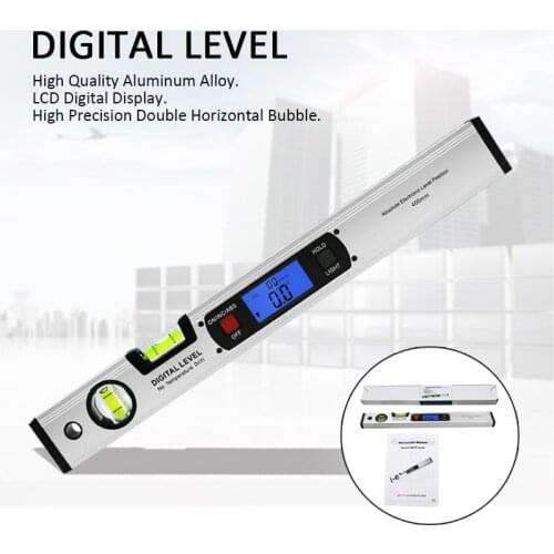 Level Upright Inclinometer Goniometer Digital Angle Electronic Backlight Finder Level 360 Degree Range Protractor