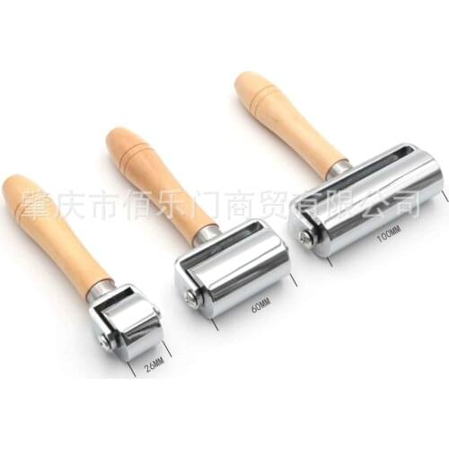 DIY leather pressing wheel edging and pressing tool roller wooden handle solid wheel leather trimming