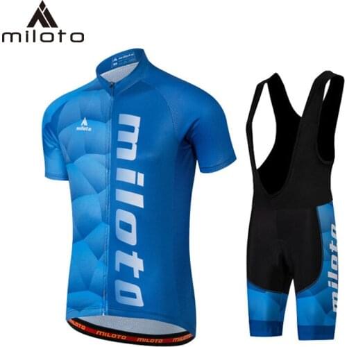 MILOTO 2019 Retro Cycling Jersey Set MTB Cycling Wear Bike Clothing Bic Bicycle Clothes Quick-Dry Mens Short Maillot Culotte