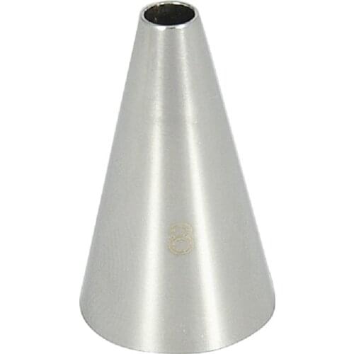 30pcs/Lot)Free Shipping FDA High Quality Stainless Steel 18/8 Cake Decorating Round Icing Nozzle #8