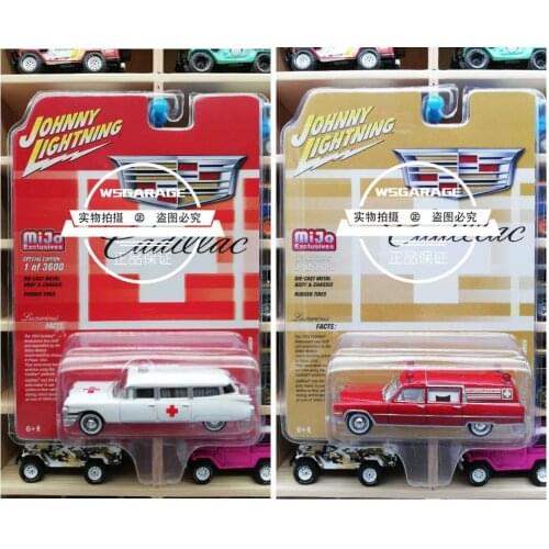 JohnnyLightning1959 1966 Cadillac Ambulance Diecast Collection of Die-casting Simulation Alloy Model Children Toys