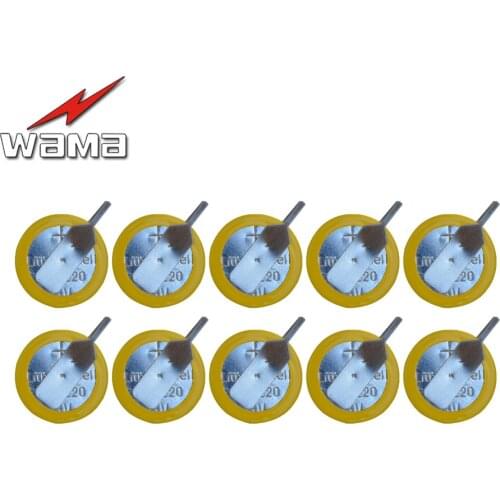 10pcs/lot Wama CR1220 Button Cell Battery Lithium Batteries 3V Vertical Strip Welding Pin