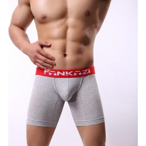 Mens Household Trousers Casual Body Shaping Trousers Knee-length Cotton Soft Fabric Solid Color Simple Style Boxers