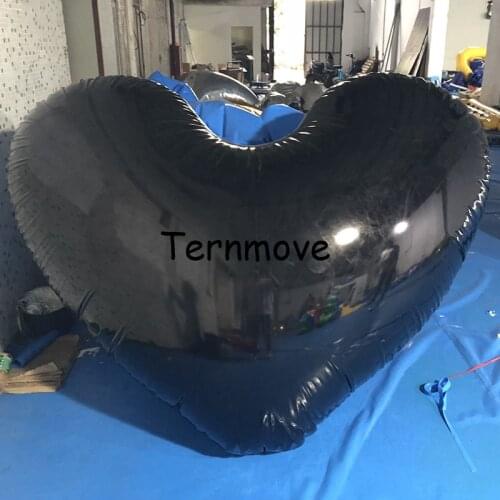 Inflatable heart shape replica hanging air tight mirror ball Reflection Stage Festival balloon for party club/event decoration