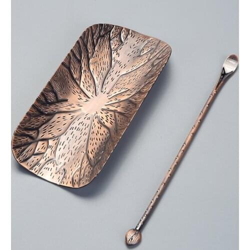 PINNY 2Pcs/set New Arrive Alloy Tea Accessories Metal Tea Tools For Tea Ceremony Chinese Kung Fu TeaSpoon Vintage Tea Scoop