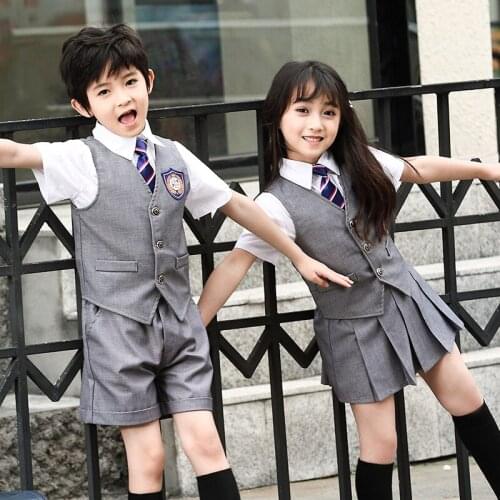 Brother Sister Matching Clothes Boys Girls Clothing Sets Baby Girls School Uniform for Primary and Secondary British Style Suit