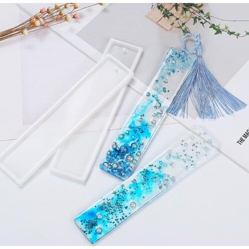 Diy Crystal Glue Drop Blank Bookmark Mold Glue Drop Ruler Mold Mirror Accessories Home Decoration