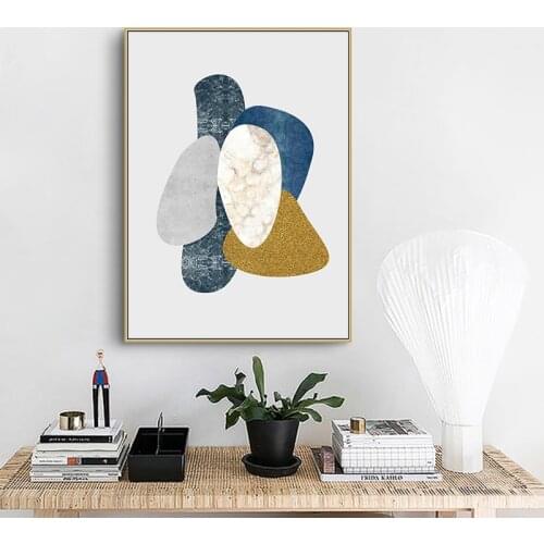 Modern Marble Stone Canvas Painting Decoration Poster Print Living Room Bedroom Office Nordic Golden Picture Wall Art Home Decor