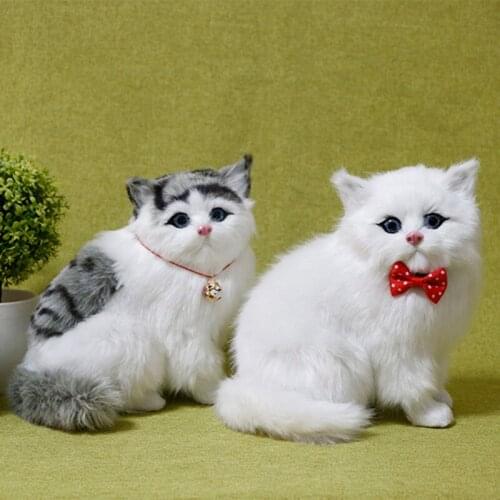 Cat Puppet Room Decoration Birthday Present пасхальный декор Animal Model Of Sleeping Cat Fake Doll Childrens Toys Girl пасха