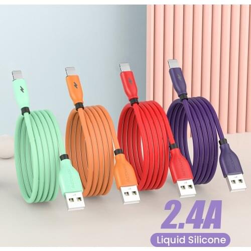 2.4A USB Cable for iPhone 12 11 Pro Max Xs X 8 Plus Cable Fast Charging Cable for iPhone 7 SE Charger Cable USB Data Line