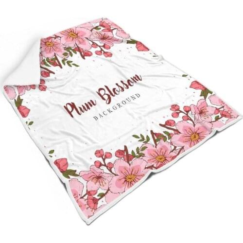 Clubdeer Spring Flower Blanket Warm Microfleece Soft Plush Throw Blanket for Adult All Seasons Bedroom Chair Sofa Blanket