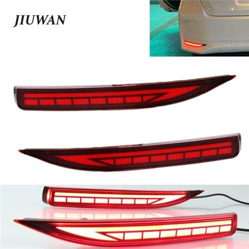 Car Rear Bumper Brake Dynamic Light Turn Signal Red LED Fit For Toyota Corolla 2019 3 Function Flowing Flashing Reflector Lamp