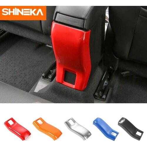 SHINEKA Car Armrest Storage Box Rear Panel Cover Trim Interior Decoration Accessories For Jeep Renegade 2015+ Car Styling
