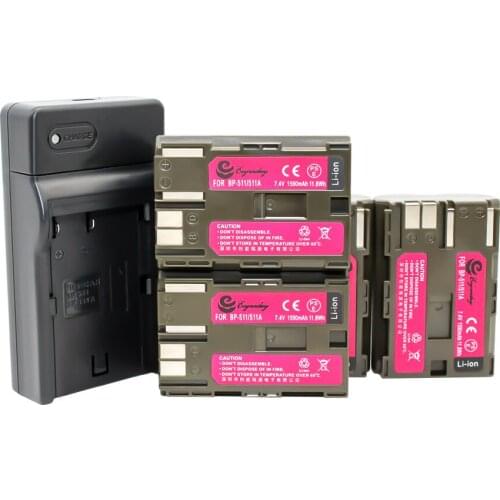 4pcs BP-511A BP-511 Digital Camera Battery & USB Charger For Canon EOS 5D 50D 40D 30D 20D 10D 300D