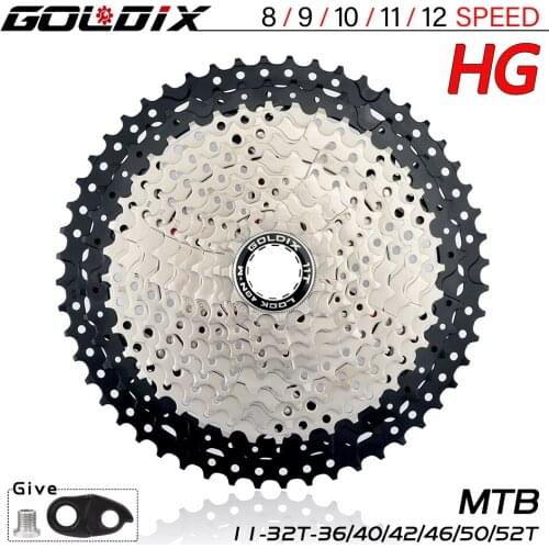 GOLDIX mountain bike Sprockets bicycle freewheel 8S/9S/10s/11S/12s 32T/36T/40T42T/46T/50T/52T cassette flywheel for SHIMANO/SRAM