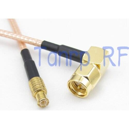 10pcs 6in SMA male plug right angle to MCX male RF adapter connector 15CM Pigtail coaxial jumper cable RG316 extension cord