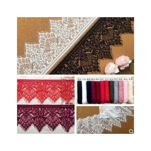 12 Colors Optional Beautiful Single-sided High-quality Eyelash lace Accessories DIY Clothing Sewing Fabric Skirt Stitching 20CM