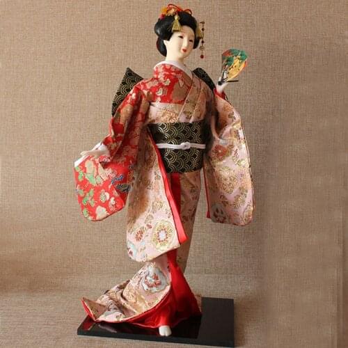 22 Inch Japanese Doll Mini Geisha Doll Kimono Dolls Japanese Crafts Restaurant Table Decoration Handicraft Art Gift for Girl Kid